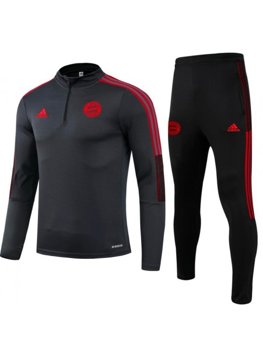 Chandal Bayern Munich 2021/2022 Gris negro niño