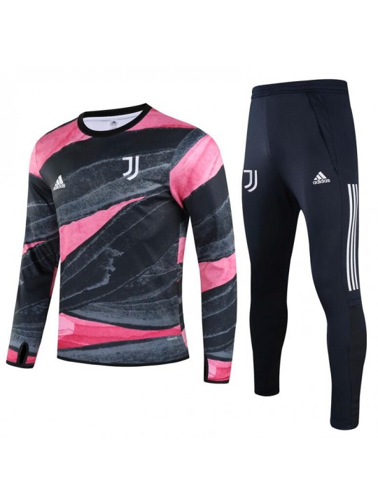 Chandal Juventus 2021/2022 Negro rosa niño