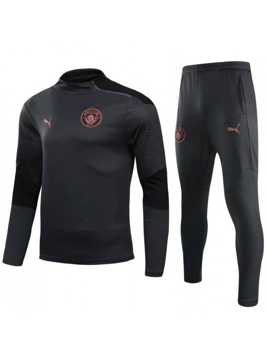 Chandal Manchester City 2021/2022 Gris negro niño