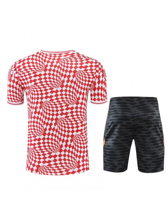 Camiseta Chelsea Training Suit Short Sleeve Kit Red and White 22/23
