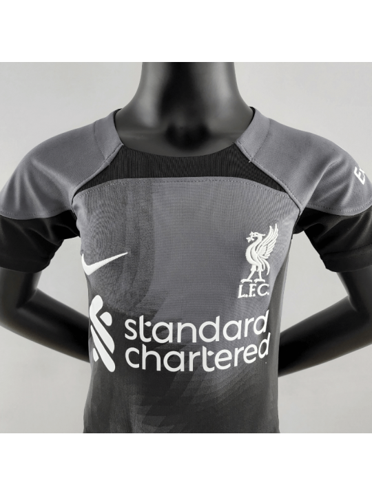 Camiseta Liverpool Fc Goalkeeper 2022/23 Negro Niño