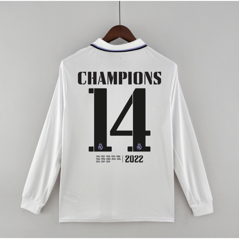 Camiseta REAL MADRID Campeones 14 Primera Equipación Blanca 22/23 ML