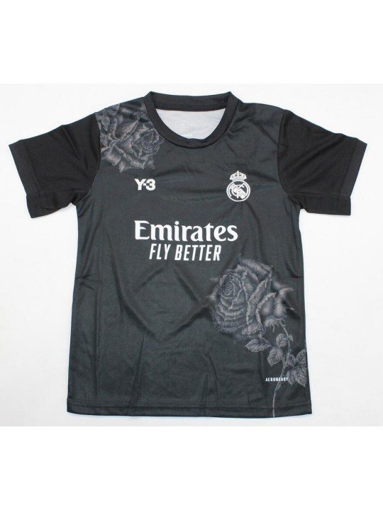 Camiseta Real Madrid Edición Especial Y-3 Negro 24/25 Niño