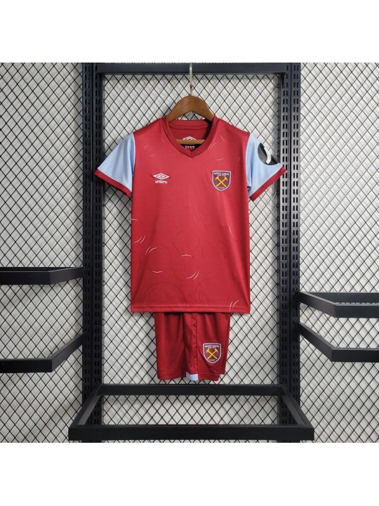 Camiseta West Ham United 1ª Equipación 23/24 Niño