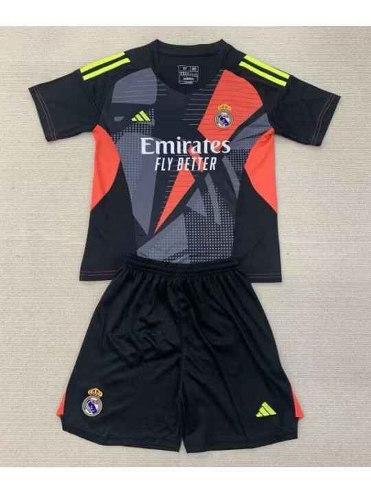Camiseta Real Madrid Portero Negro 24/25 Niño