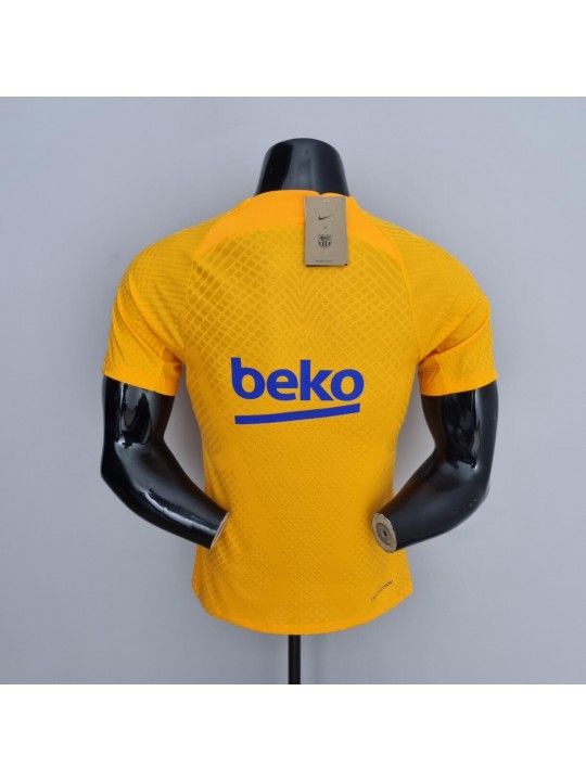 Camiseta 22/23 Versión Jugador Barcelona Training Kit Amarillo