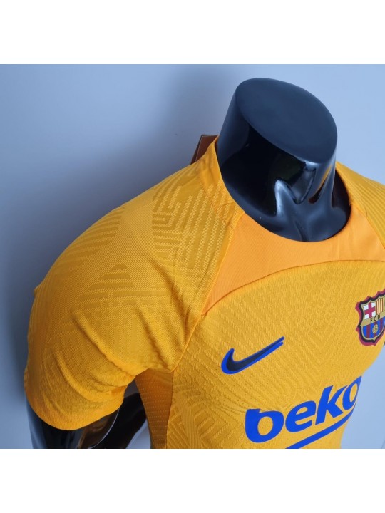 Camiseta 22/23 Versión Jugador Barcelona Training Kit Amarillo