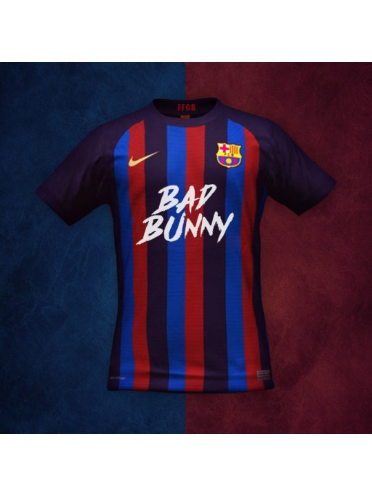 Camiseta BARCELONA Edición Limitada de BAD BUNNY la 1a equipación masculina del FC