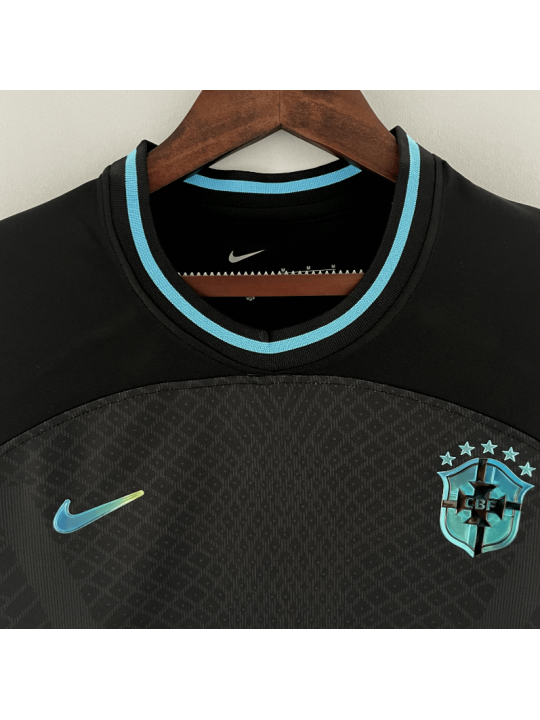 Camiseta Brasil Concepto 2022 Negro Mujer