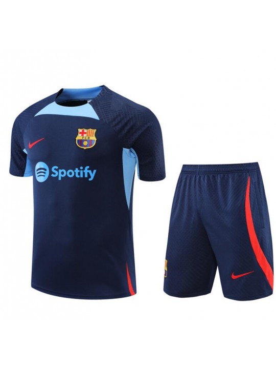 Camiseta FC Barcelona Pre-Match 22/23 Azul + Pantalones