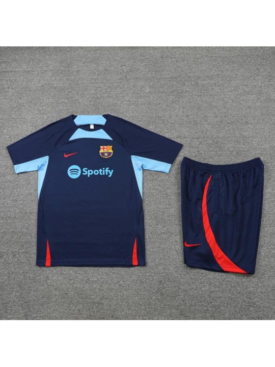 Camiseta FC Barcelona Pre-Match 22/23 Azul + Pantalones