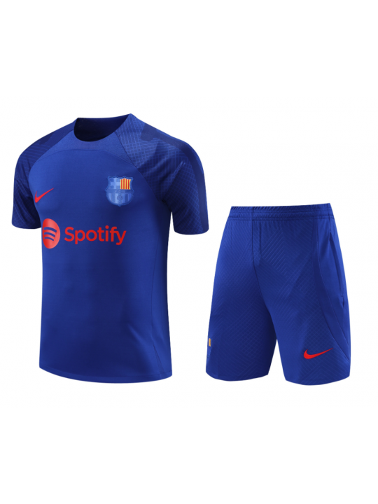 Camiseta FC Barcelona Pre-Match 23/24 Azul + Pantalones
