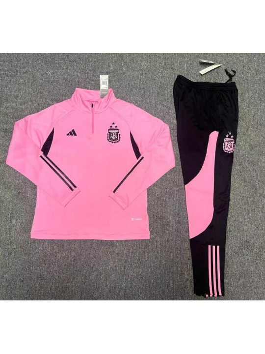 Sudadera Fc Argentina 2023 Rosa Niño + Pantalones