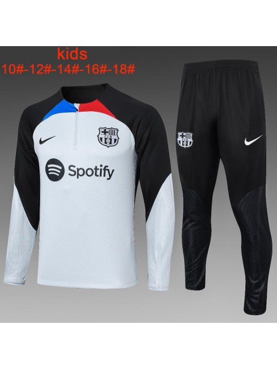 Sudadera Fc Barcelona Training 2023-2024 Gris Niño + Pantalones