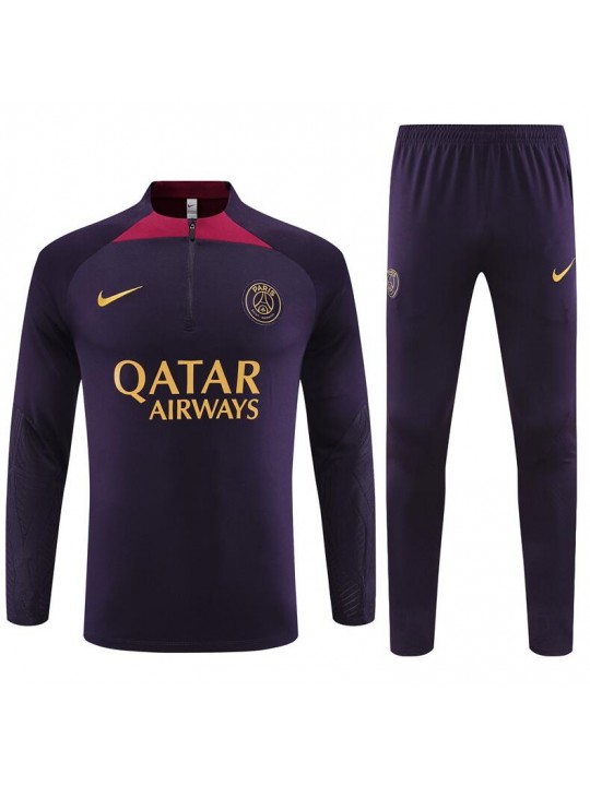 Sudadera Fc Paris Saint.Germain Púrpura 23/24 (Hombre/Niño) + Pantalones