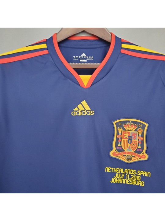 Camiseta Retro España Segunda Equipación 2010 Manga Larga