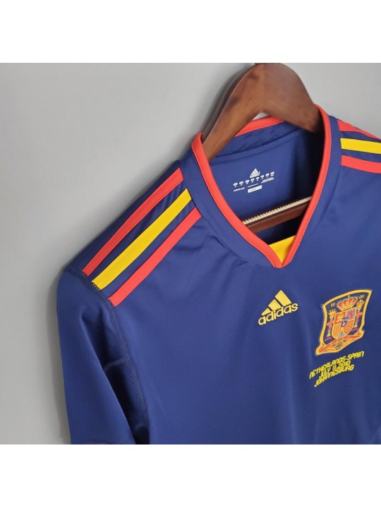 Camiseta Retro España Segunda Equipación 2010 Manga Larga