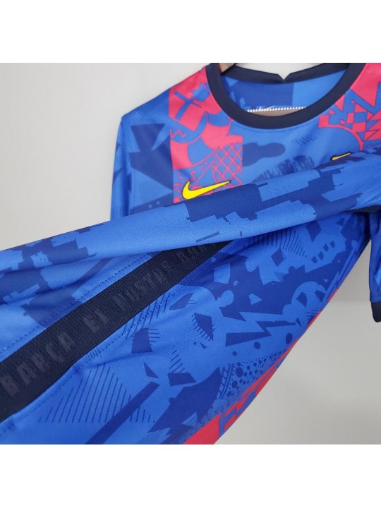 Camiseta Del Barcelona Para La Champions 2021-22 Niño