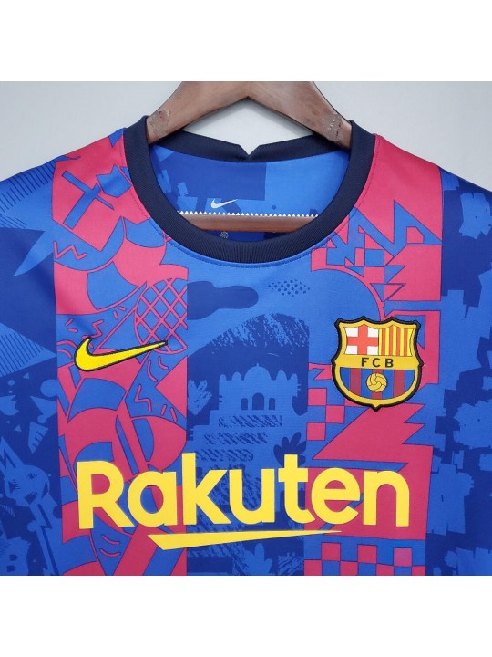 Camiseta Del Barcelona Para La Champions 2021-22 Niño