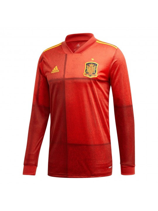 Camiseta Primera España Euro 2021 Manga Larga