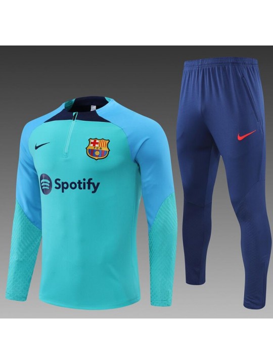 Sudadera Entrenamiento FC Barcelona 22/23 Niño Azul Celeste