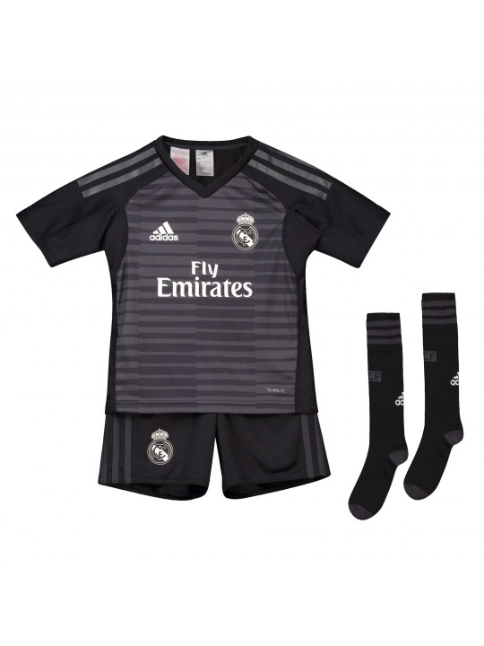 Conjunto mini Primera equipación de portero del Real Madrid 2018-19