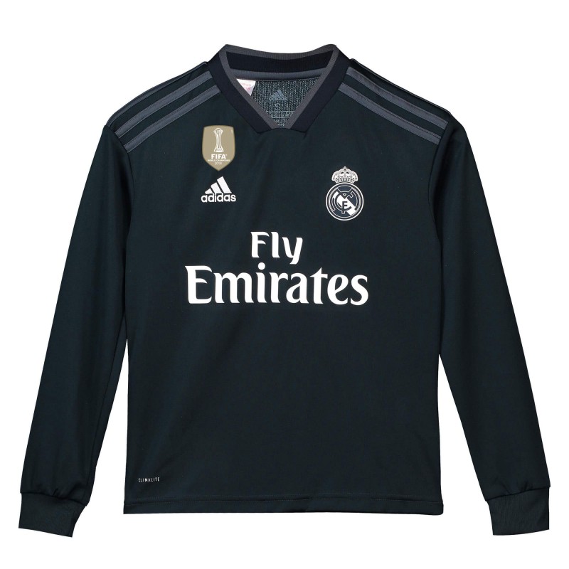 Camiseta de la Segunda equipación del Real Madrid 2018-19 de manga larga para niños