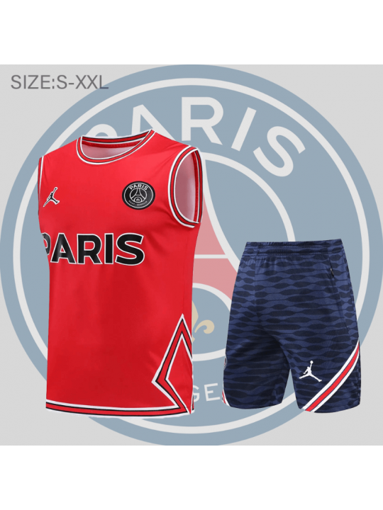 Camiseta De Fútbol Sin Mangas PSG Pre-Match 22-23 + Pantalones