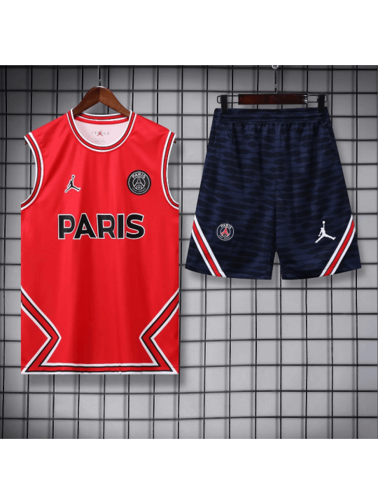 Camiseta De Fútbol Sin Mangas PSG Pre-Match 22-23 + Pantalones