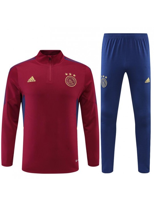 Sudadera Entrenamiento FC Ajax Rojo Jujube 22/23 Niño