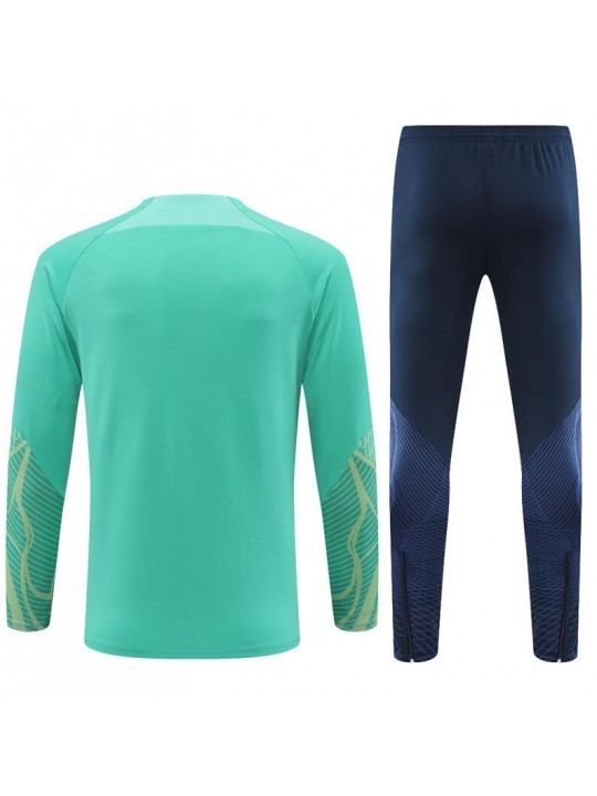 Sudadera Entrenamiento FC Brasil Verde Claro 22/23 Niño