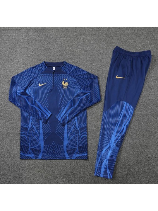 Sudadera Entrenamiento FC Francia Azul Real 22/23 Niño