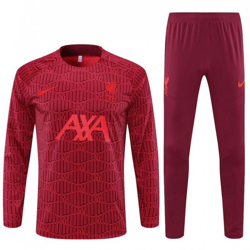 Sudadera Entrenamiento FC Liverpool Rojo Jujube 22/23 Niño