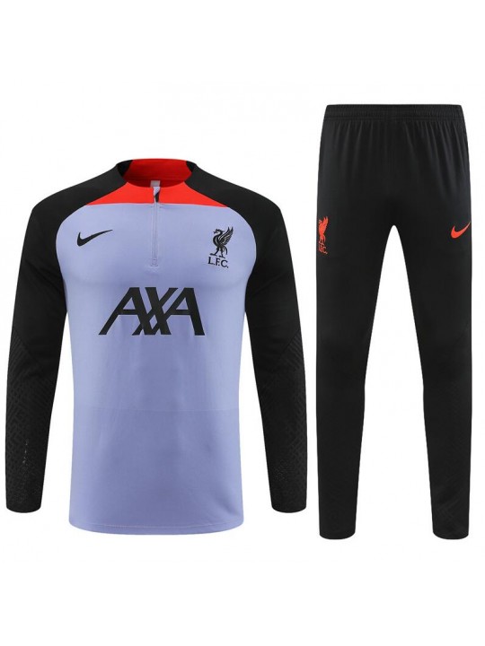 Sudadera Entrenamiento FC Liverpool Violeta 22/23 Niño