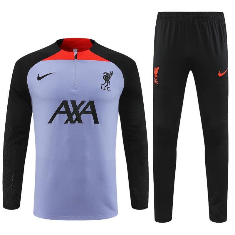 Sudadera Entrenamiento FC Liverpool Violeta 22/23 Niño