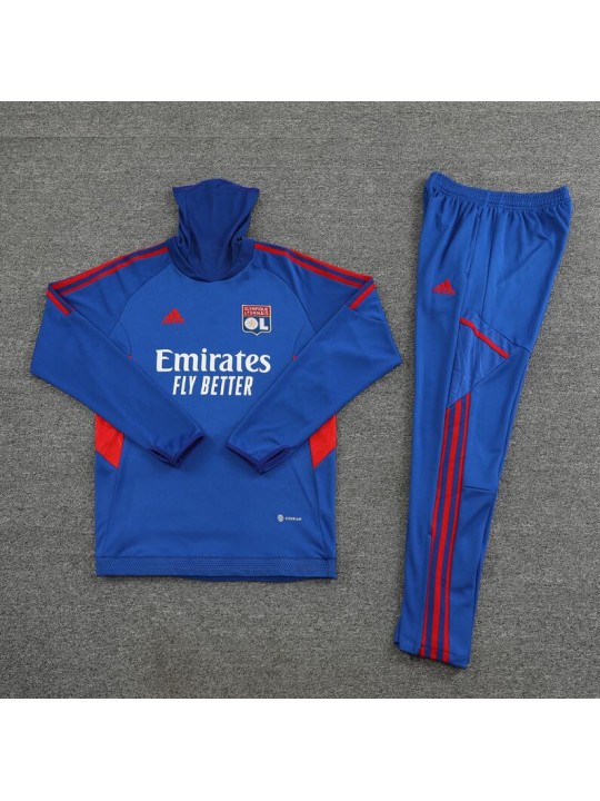 Sudadera Entrenamiento FC Lyon Azul Elegante 22/23 Niño