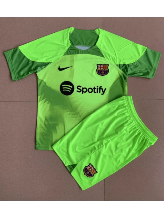 Camiseta Portero Barcelona Verde 22/23 Niño