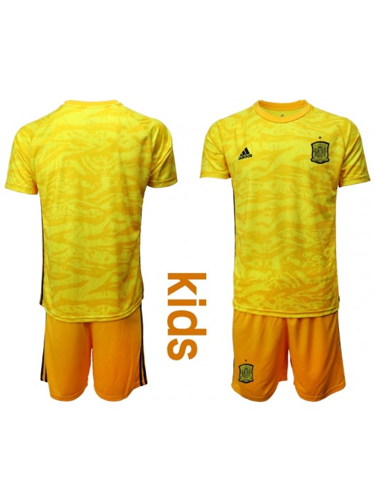 Camiseta España Portero en Amarilla 2020 Edición Copa De Europa Nino