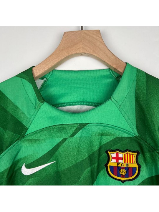Camiseta Portero Barcelona Verde 23/24 Niño