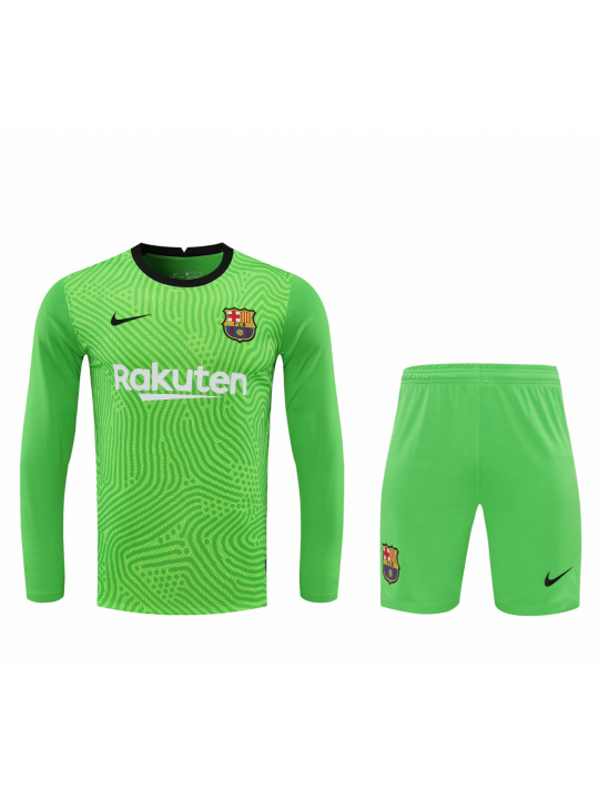 Camiseta Barcelona Portero Verde Manga Larga
