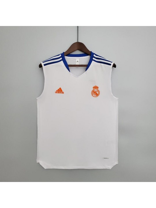 CAMISETA SIN MANGAS ENTRENAMIENTO REAL MADRID 21/22 - BLANCA