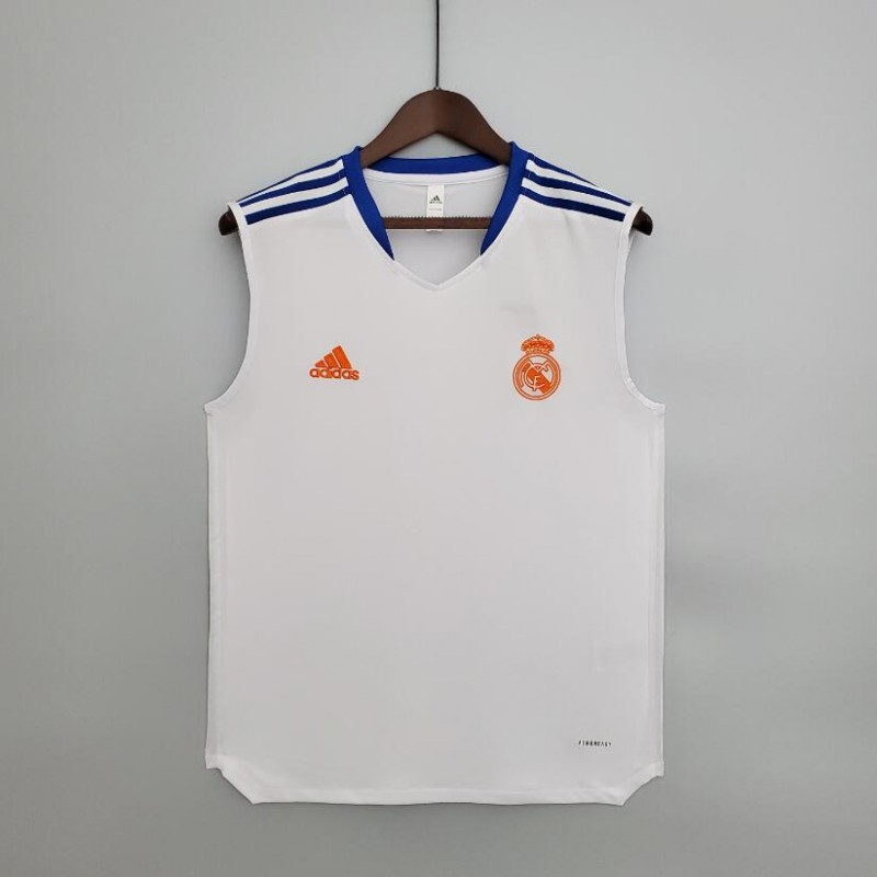 CAMISETA SIN MANGAS ENTRENAMIENTO REAL MADRID 21/22 - BLANCA