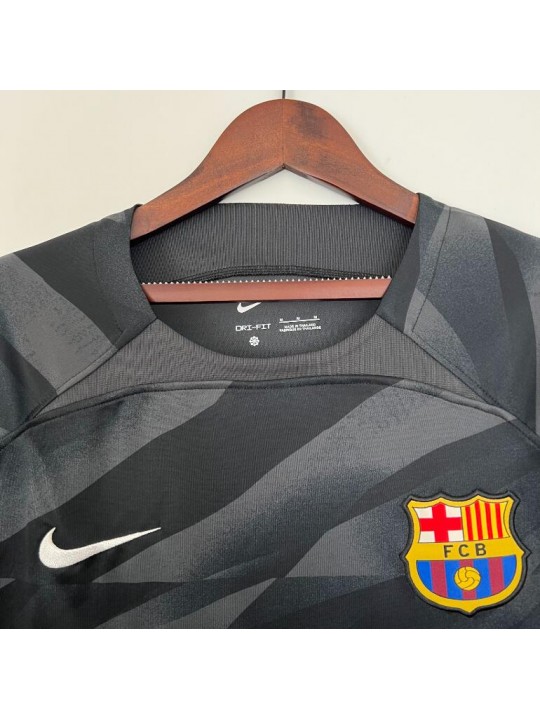 Camiseta Barcelona Fc Portero Negra 2023-2024 ML