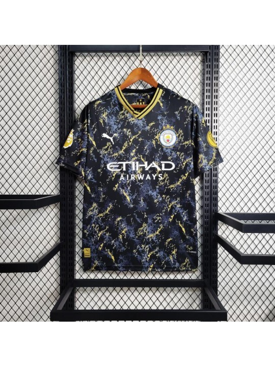 Camiseta Manchester City Edición especial 23/24 Oro Negro