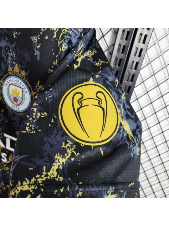 Camiseta Manchester City Edición especial 23/24 Oro Negro