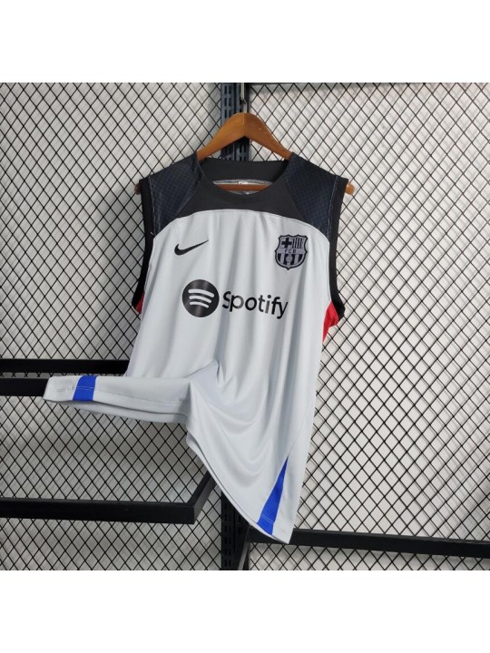 Camiseta Sin Mangas Barcelona Pre-Match Gris 23/24
