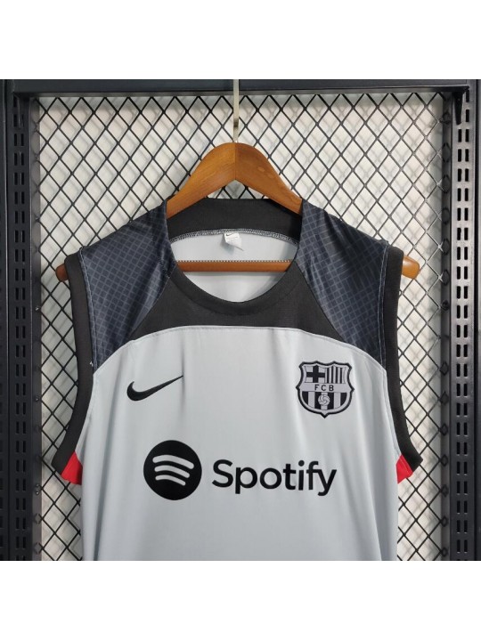 Camiseta Sin Mangas Barcelona Pre-Match Gris 23/24