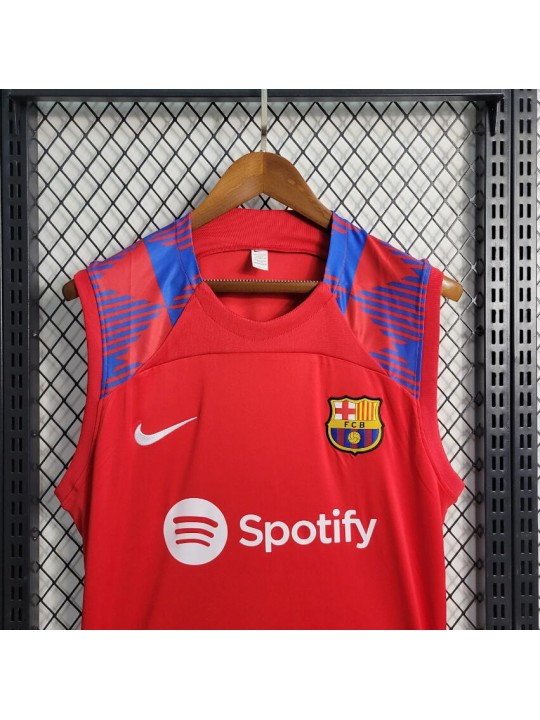 Camiseta Sin Mangas Barcelona Pre-Match Rojo 23/24
