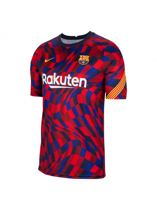 CAMISETA DE CALENTAMIENTO FC BARCELONA 2020/2021 ROJO
