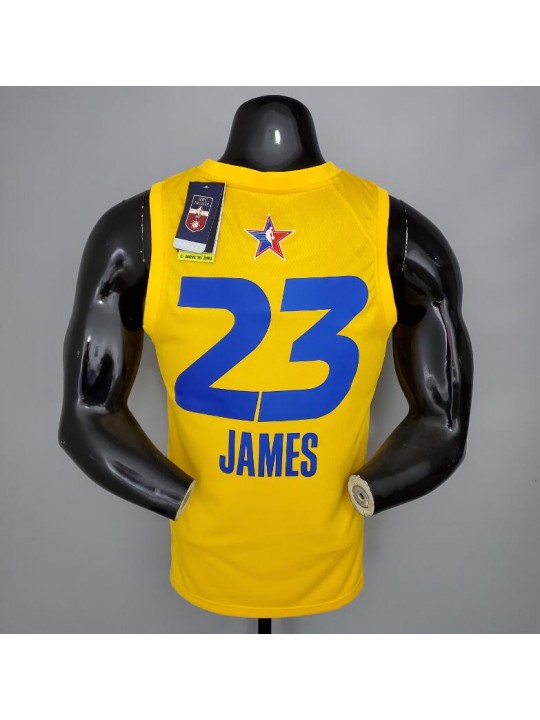Camiseta 2021 James#23 All-Star Yellow